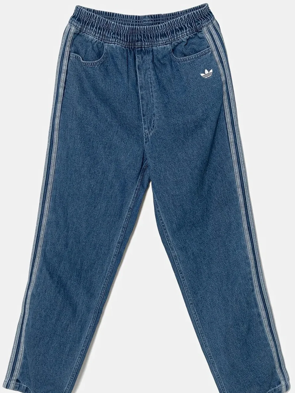 Adidas Originals Kids Denim 3-Stripes Pants Medium NWT Y2K unisex